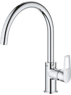GROHE Bauloop 31368001 Μπαταρία Κουζίνας Πάγκου Διπλής Παροχής Ανάμεικτη Inox