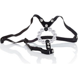 CalExotics Γυναικείο Sexy String με Πέρλες Μαύρο D-224009