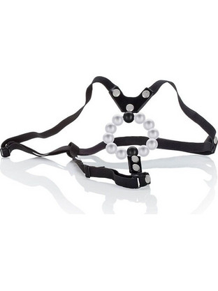 CalExotics Γυναικείο Sexy String με Πέρλες Μαύρο D-224009
