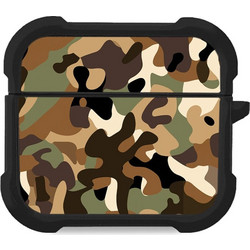 Sonique Camouflage Army Series Θήκη Σιλικόνης για Apple AirPods 3 Καφέ