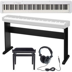 Casio CDP-S110 Deluxe Bundle Ηλεκτρικό Πιάνο Stage με 88 Βαρυκεντρισμένα Πλήκτρα White