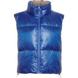 Ichi Αμάνικο Γυναικείο Μπουφάν Puffer Κοντό Royal Blue 20118860-194057