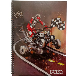 Polo Quad Bike Σπιράλ Τετράδιο Ριγέ A4 60 Φύλλων 2 Θεμάτων Πολύχρωμο 919003-8278