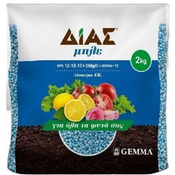 Gemma Δίας Μπλε Κοκκώδες Υδατοδιαλυτό Λίπασμα 12-12-17 1kg
