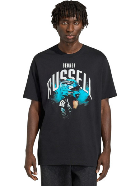 Adidas Team Mercedes AMG Petronas FORMULA GEORGE Russell Ανδρικό Αθλητικό T-Shirt Μαύρο KE7746