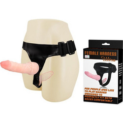 Baile Ultra Εσώρουχο Strap On με Διπλό Dildo 16.5cm Flesh