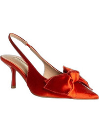 Corina Γόβες Slingback με Τακούνι Στιλέτο με Φιόγκο Πορτοκαλί M5301