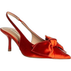Corina Γόβες Slingback με Τακούνι Στιλέτο με Φιόγκο Πορτοκαλί M5301