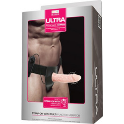 Baile Ultra Passionate Harness Strap On με Dildo 15.5cm & Δόνηση Flesh
