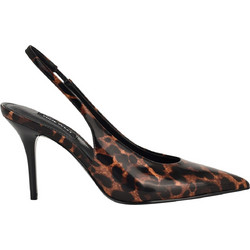 Nine West Γόβες Slingback Λουστρίνι με Τακούνι Στιλέτο Μαύρες Καφέ PALOMMA3-20-200