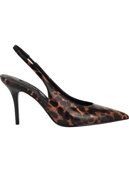 Nine West Γόβες Slingback Λουστρίνι με Τακούνι Στιλέτο Μαύρες Καφέ PALOMMA3-20-200