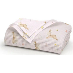 Borea Blush Κουβέρτα Κούνιας Πικέ 110x140 Ροζ