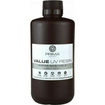 Prima Creator Value Water Washable UV Curable Ρητίνη 3D Printer Light Grey 500gr