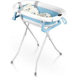 Ricokids RK-287 Πτυσσόμενο Μπανάκι Μωρού με Βάση και Θερμόμετρο Γαλάζιο
