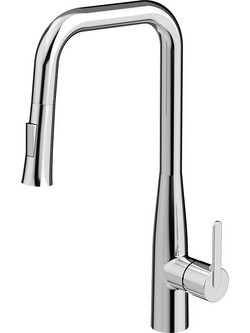 Orabella Comfort 20124 Μπαταρία Κουζίνας Πάγκου Διπλής Παροχής Ανάμεικτη με Ντουζ Inox