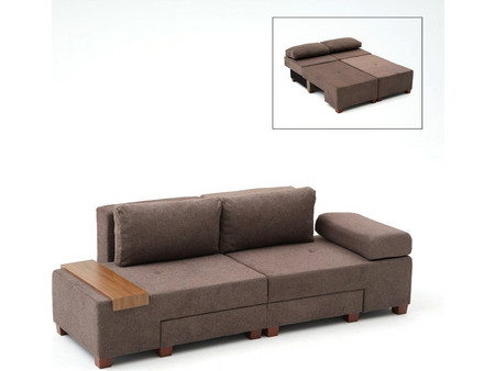 Megapap Perenna Τριθέσιος Καναπές Κρεβάτι Καφέ 233x93x8cm GP043-0083,5