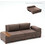 Megapap Perenna Τριθέσιος Καναπές Κρεβάτι Καφέ 233x93x8cm GP043-0083,5