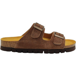 Plakton Afelpado Γυναικεία Σανδάλια Suede Ανατομικά Καφέ 180010-15
