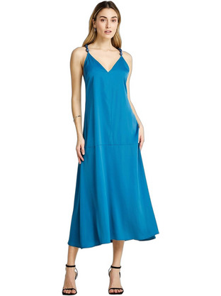 Funky Buddha Midi Καλοκαιρινό Βραδινό Φόρεμα Βεραμάν FBL013-117-13