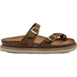 Genuins Dublin Γυναικεία Σανδάλια Suede Ανατομικά Σοκολατί G106535
