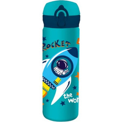 Must Rocket Παιδικό Παγούρι Θερμός Ανοξείδωτο με Καλαμάκι Βεραμάν 500ml