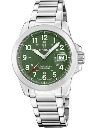 Festina Ανδρικό Ρολόι με Ασημί Μεταλλικό Μπρασελέ F20081/3