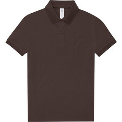 B&C Collection Γυναικεία Μπλούζα Polo Κοντομάνικη Σοκολατί PW463