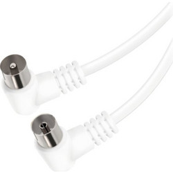 Vivanco Καλώδιο Κεραίας Coax Male to Coax Female 1.5m White VANCABMF15090W