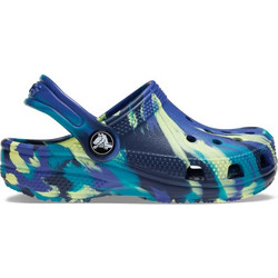 Crocs Classic Marbled Clog Παιδικά Παπούτσια Θαλάσσης για Κορίτσι Navy Μπλε Πράσινο Mint 206838-4RR