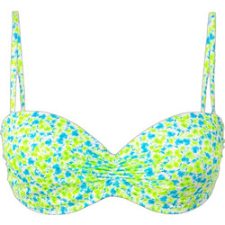 Rock Club Bikini Top Strapless με Ενίσχυση Floral Lime Μπλε BP-2476-334