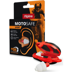 Alpine MotoSafe Sport Ωτοασπίδες 2τμχ Διαφανείς Κόκκινες