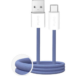 Puro Fabrik 2.0 Braided USB-A to USB-C 10W 1.5m Blue PUCAC10WFABK415MTBL