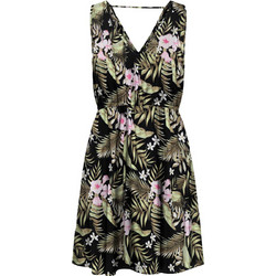 Only Mini Καλοκαιρινό Καθημερινό Φόρεμα Floral Μεταξωτό Μαύρο Χακί 15323197
