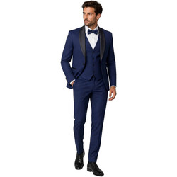 Versace 19V69 Giovanni Ανδρικό Κοστούμι Χειμερινό με Κανονική Εφαρμογή & Γιλέκο Navy Μπλε 07.37