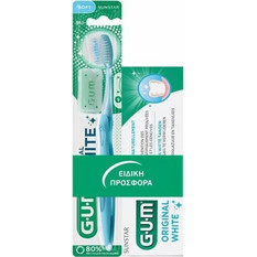 Gum Original White Soft Οδοντόβουρτσα Γαλάζια + Οδοντόκρεμα 75ml