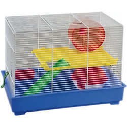 Domus Molinari Criceto Jerry Bianca Κλουβί Τρωκτικών Μπλε 44x26x33cm