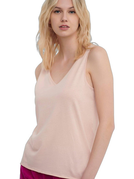 Funky Buddha Γυναικείο Καλοκαιρινό Top Ριπ Σομόν FBL005-104-04