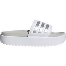 Adidas Adilette Γυναικείες Παντόφλες Καλοκαιρινές Flatforms Λευκές IE9703