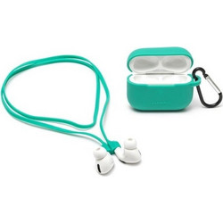 Legami Air'n Go Σετ MagSafe Θήκη Σιλικόνης με Γάντζο για Apple AirPods Pro 1 Τιρκουάζ