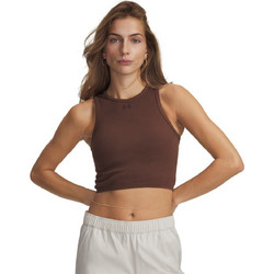Under Armour Hand Tank Γυναικείο Αθλητικό Crop Top Καφέ 6011132-230