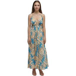 Inart Ble Maxi Καλοκαιρινό Βραδινό Φόρεμα Μπεζ 5-41-348-1039 Inart Ble Maxi Καλοκαιρινό Βραδινό Φόρεμα Μπεζ 5-41-348-1039