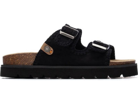 Refresh Γυναικεία Σανδάλια Suede Μαύρα 175278
