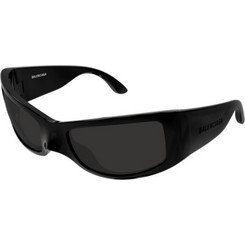 Balenciaga BB0461S 001 Ανδρικά Γυαλιά Ηλίου Μάσκα Κοκάλινα Μαύρα με Μαύρο Φακό