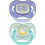 Canpol Babies Nightglow Boy Πιπίλες Σιλικόνης Νυκτός 6-18m Μπλε Πράσινο Mint 2τμχ