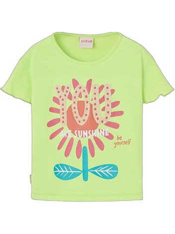 Boboli Παιδικό T-Shirt Κοντομάνικο Lime 313119
