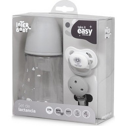 Interbaby Σετ Δώρου για Νεογέννητο Αγόρι Γκρι 3τμχ