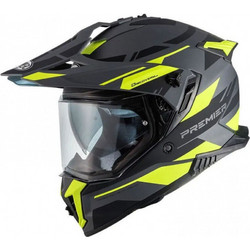 Premier Discovery EAY17BM Black Yellow Κράνος Μηχανής On / Off