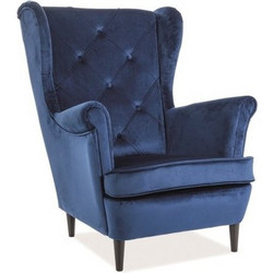 Diommi Πολυθρόνα Βελούδινη Μπλε Lady 5675101