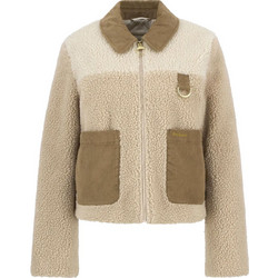 Barbour Γυναικεία Ζακέτα Fleece Μακριά με Φερμουάρ Μπεζ LFL0080-BE11