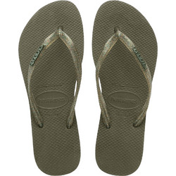 Havaianas Γυναικείες Σαγιονάρες Αντιολισθητικές Χακί 4119875-0869